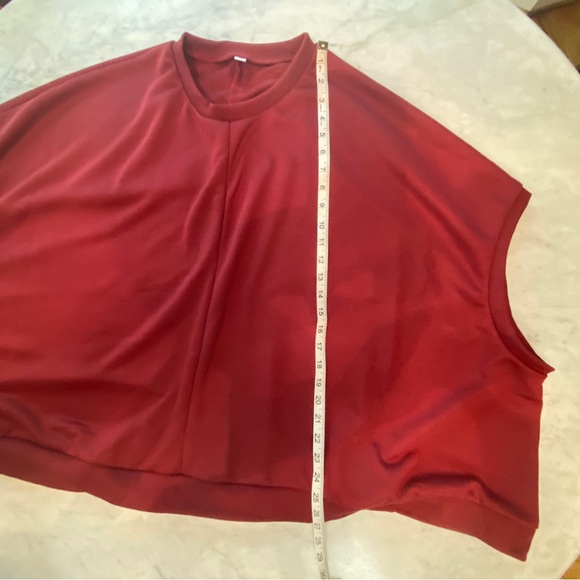 Sweatshirt like topper, oversized XL, burgundy in color - Picture 6 of 8